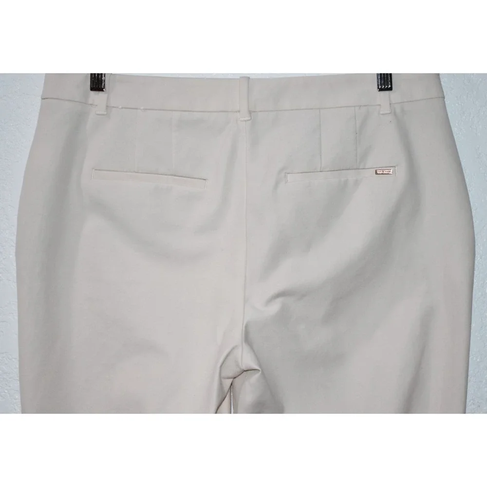 White House Black Market 12 Embroidered THE STRAIGHT CROP Stretch Ivory Cream - Picture 3 of 16